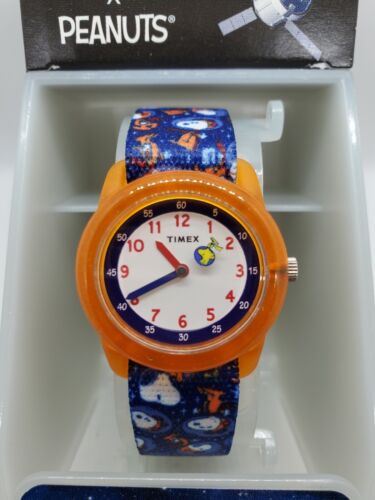 Timex Kid's Space Snoopy Analog 28mm Elastic Fabric Strap Watch